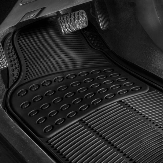 3 Pc Black Rubber Mats