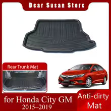 Car Rear Trunk Mat For Honda City GM Grace 2015~2019 2016 Carpet Luggage Waterproof Rug Pad Space Liner Custom Cover Accessories