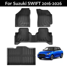 Suzuki Swift 2016-2026 TPE 3D Floor Mats & Trunk Mat | Waterproof All Weather Cargo Liner | AutoFamily Pakistan