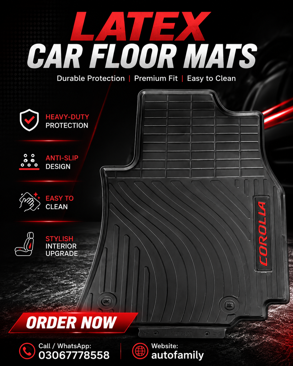 Latex Mats  | Primum Quality  | ALL CAR AVALIBAL