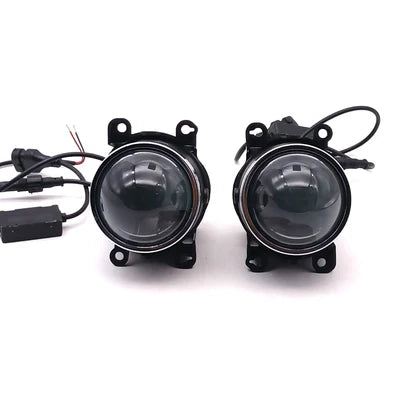 Projector Car LED Fog Light Pair White Yellow 3 Inches -