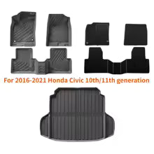For 2016-2021 Honda Civic 10/11 Generation Car Floor Mats TPE Floor Mats for Special Cars Trunk Mats