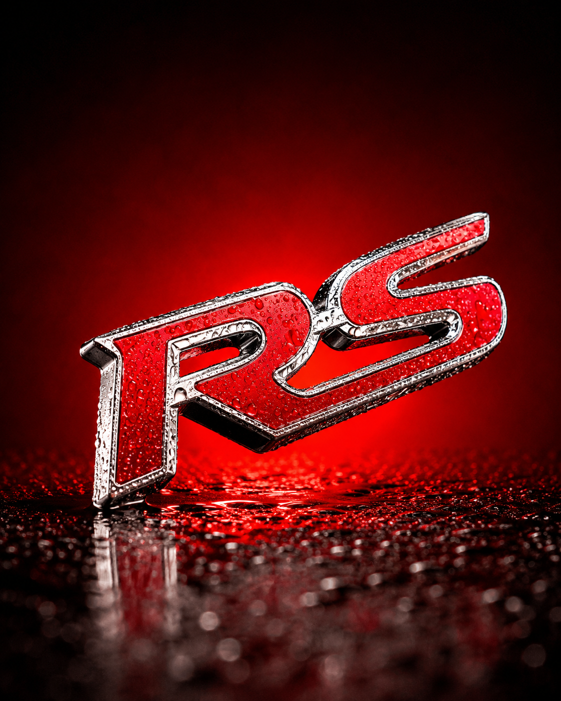 3D RS Car Badge Metal Logo | Primum Quality