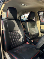 Seat Cover | Toyota Yaris Diamond Cut Black Red Seat Covers