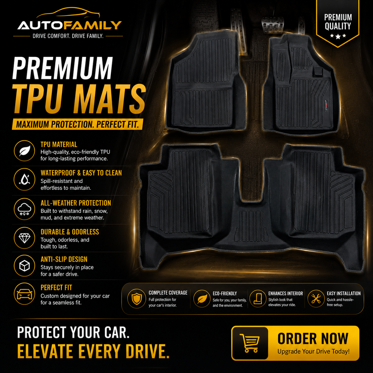 TPU Mats | Premium Quality | Avalibal For all Car