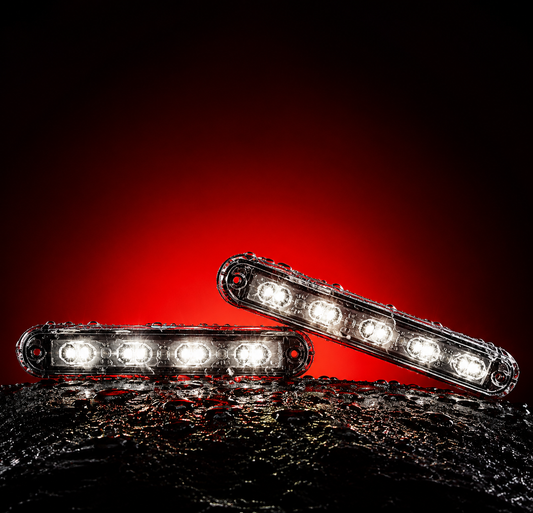 Car Grill White Flashers, Strobe light - 4 PCs
