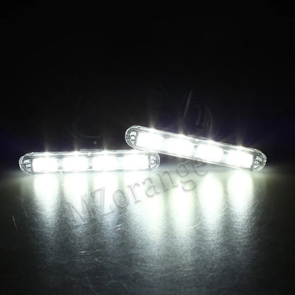 Car Grill White Flashers, Strobe light - 4 PCs