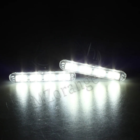 Car Grill White Flashers, Strobe light - 4 PCs